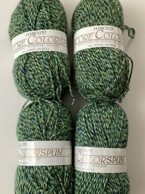 Lot of 4 Plymouth Encore Yarn 3.5 oz 200 yd 75% acrylic 25% wool 7305